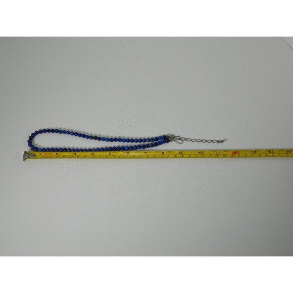 Vintage Jay King Mine Finds Blue Gemstone Round Bead Necklace 925 - Picture 6 of 9